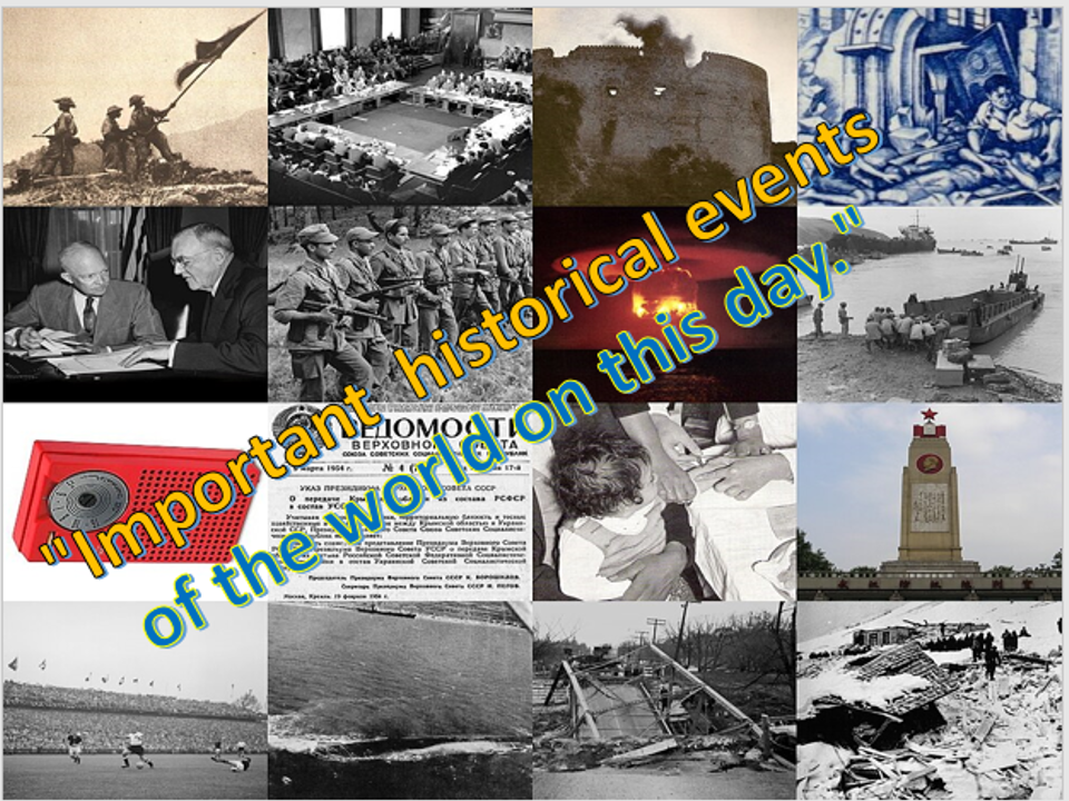 Historical events through history with images